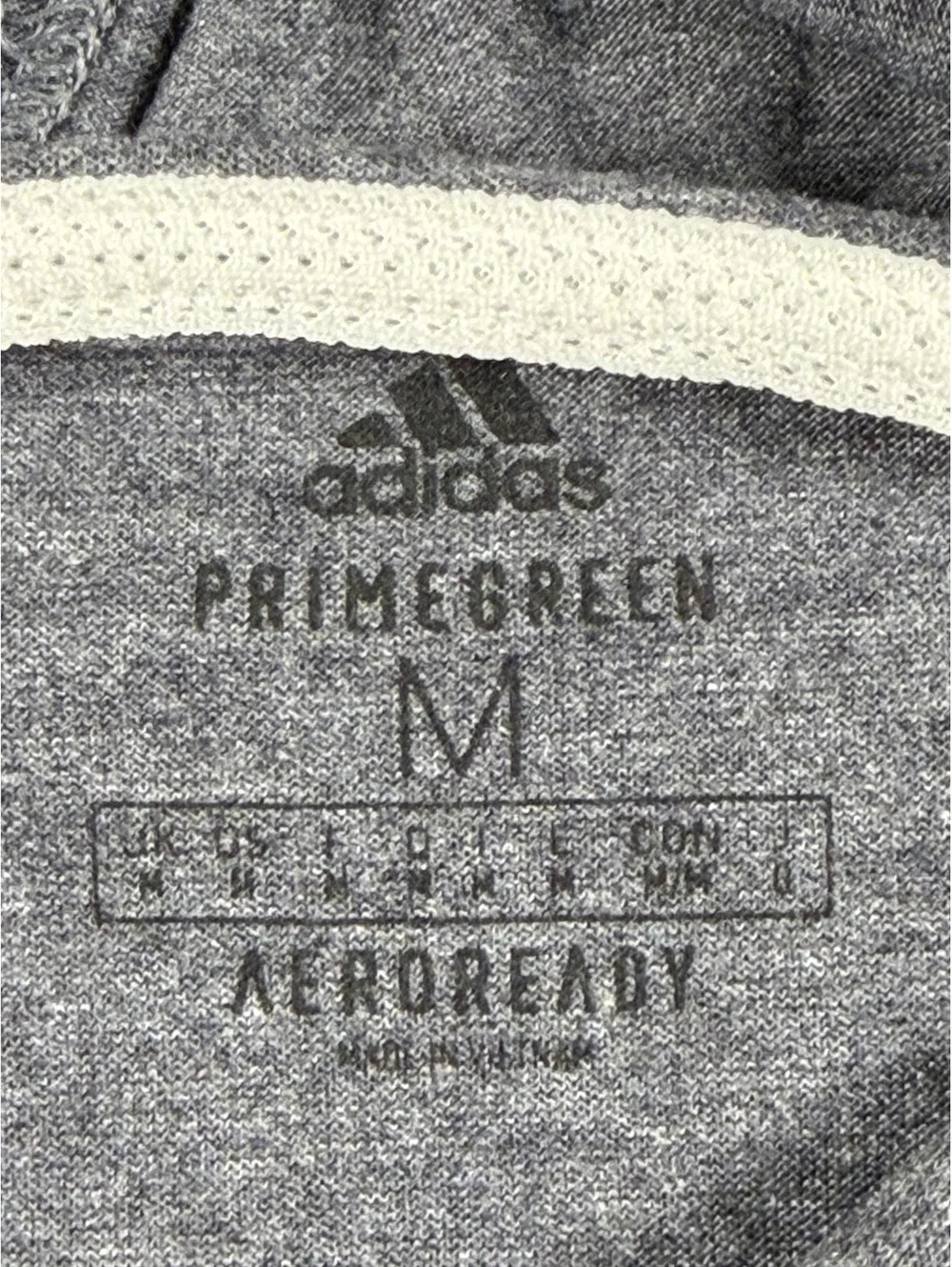 Adidas Primegreen Aeroready Gray Hooded Long Sleeve Shirt Size M